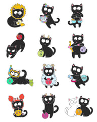 Kitty Zodiac pins