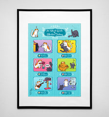 Poster "Cat Guide to Dating" A3 size