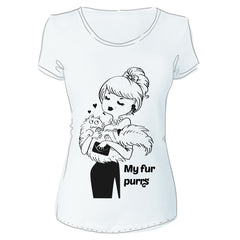 "My fur Purrrs" Cotton T-Shirt