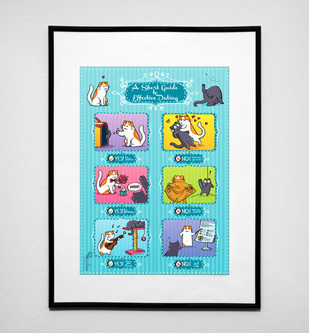 Poster "Cat Guide to Dating" A3 size